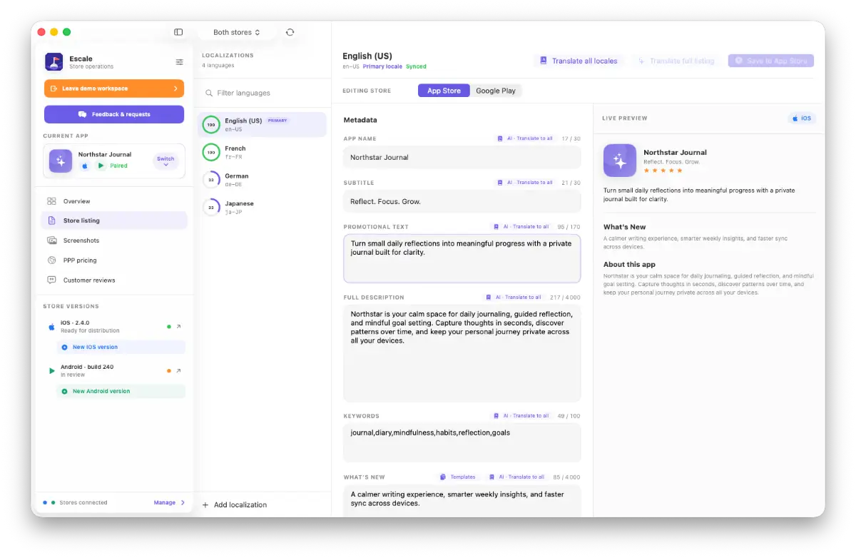 Escale screenshot 3