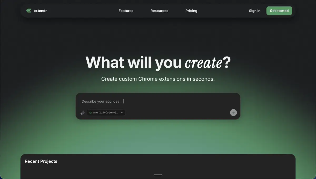 extendr screenshot 1