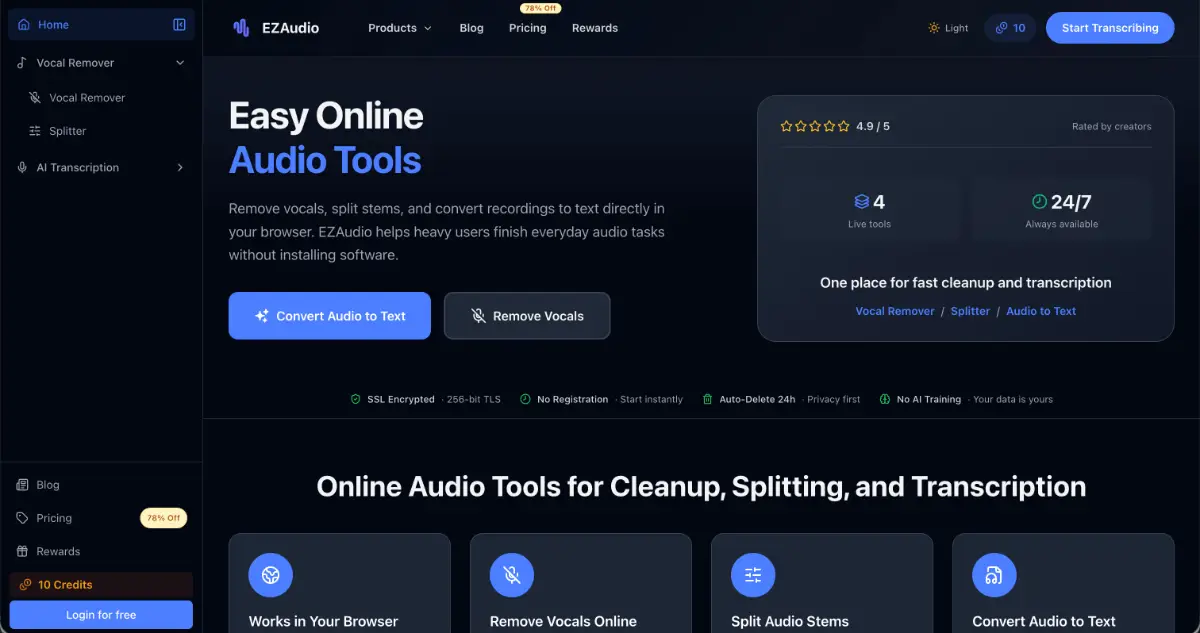 EZAudio screenshot 2