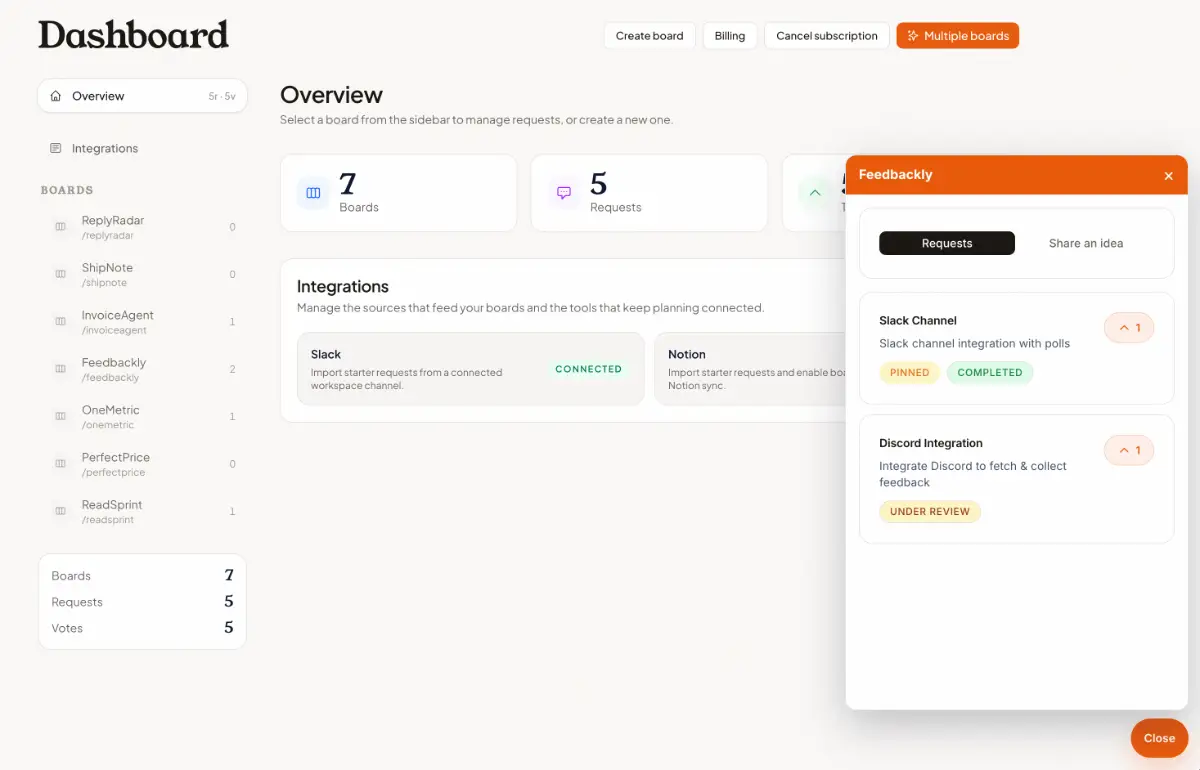 Feedbackly screenshot 2