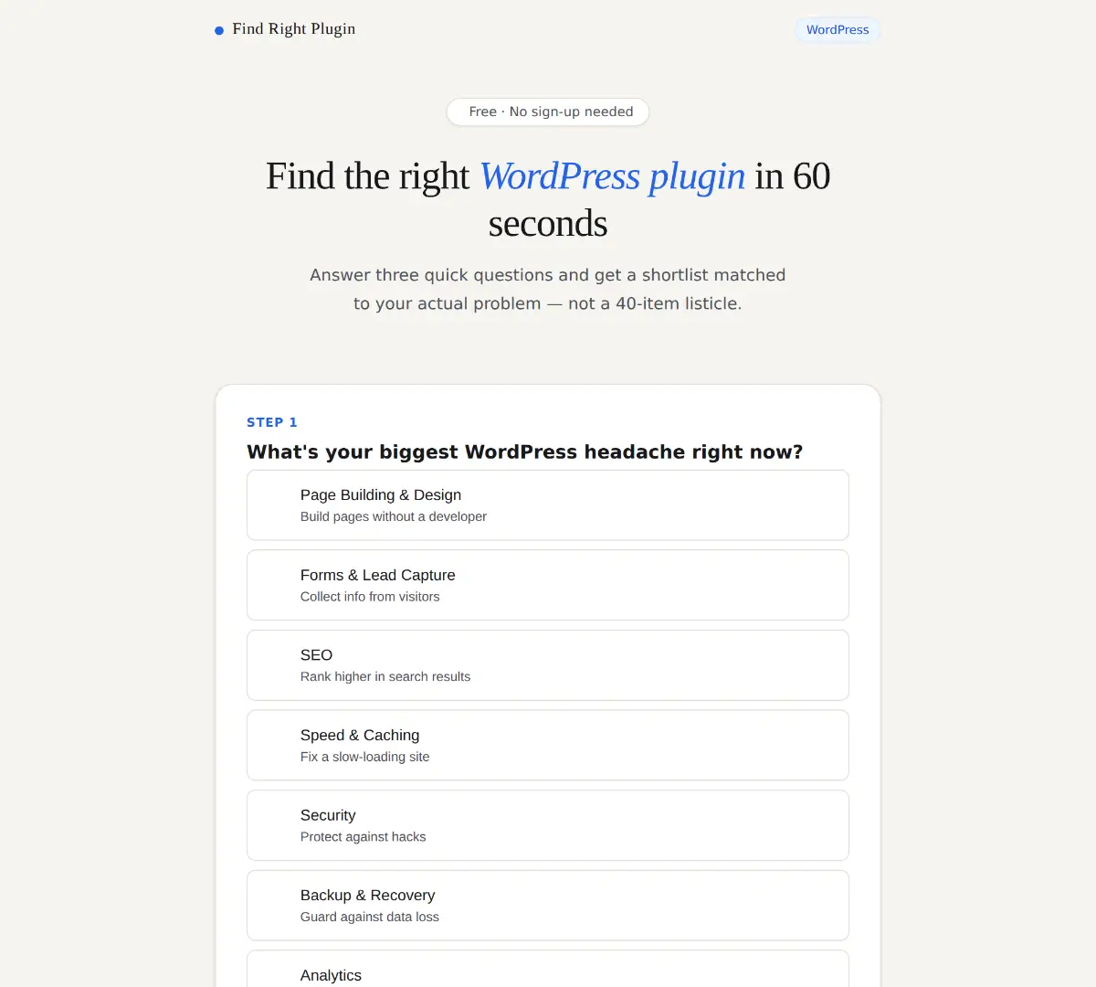 Find Right Plugin screenshot 2