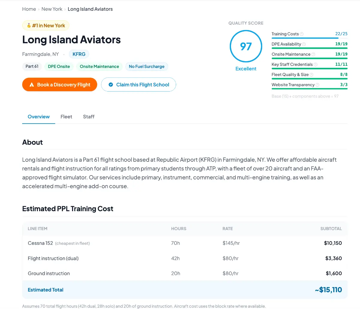 flightschools.fyi screenshot 2