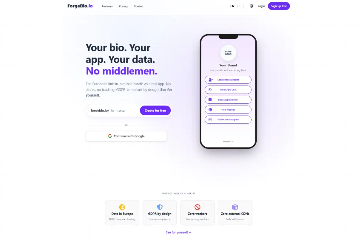ForgeBio.io screenshot 2
