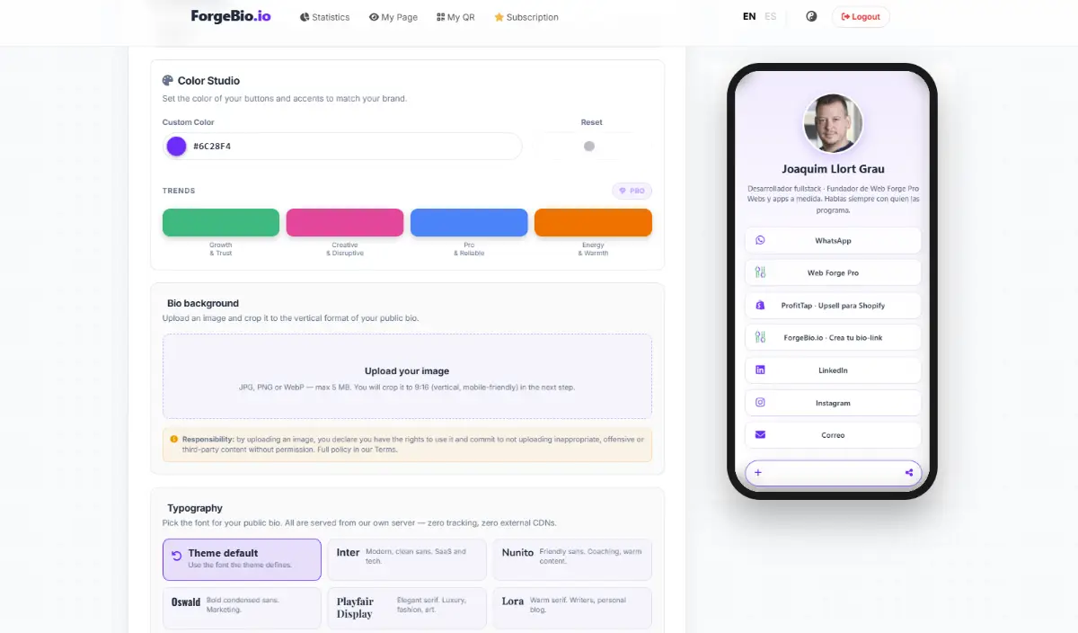 ForgeBio.io screenshot 1