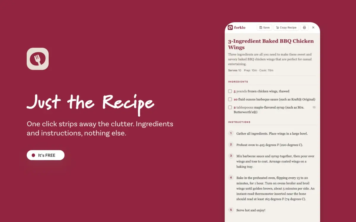 Forklo — Just the Recipe screenshot 1