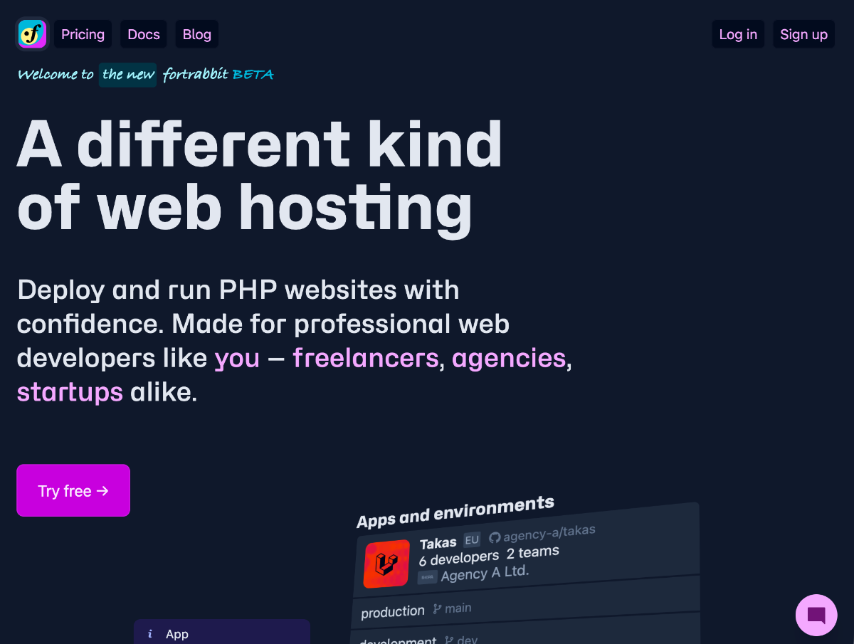 fortrabbit screenshot 2