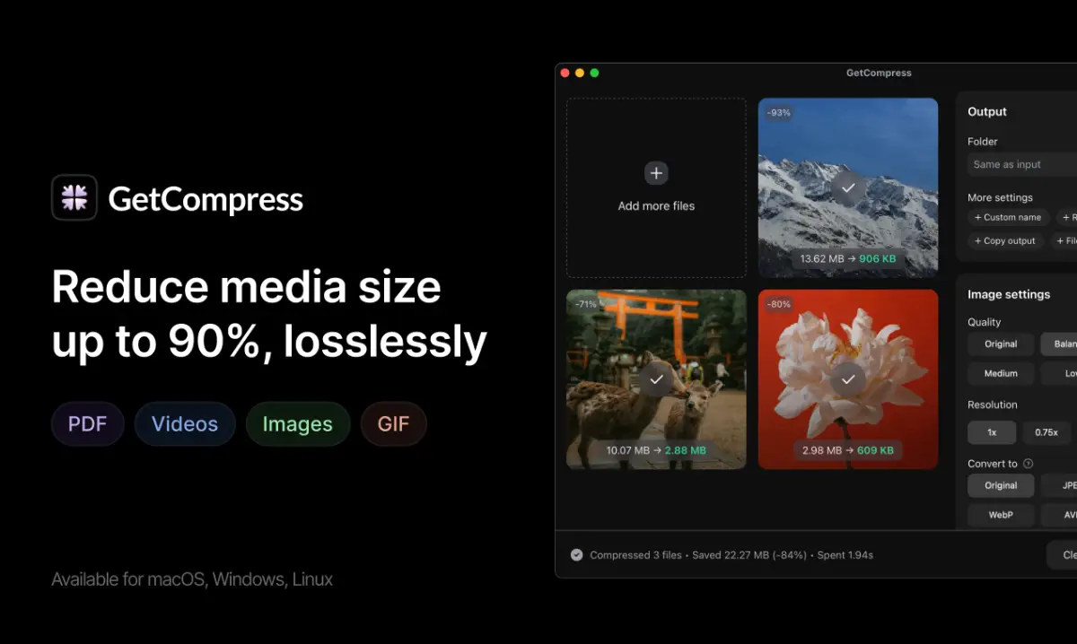 GetCompress screenshot 1