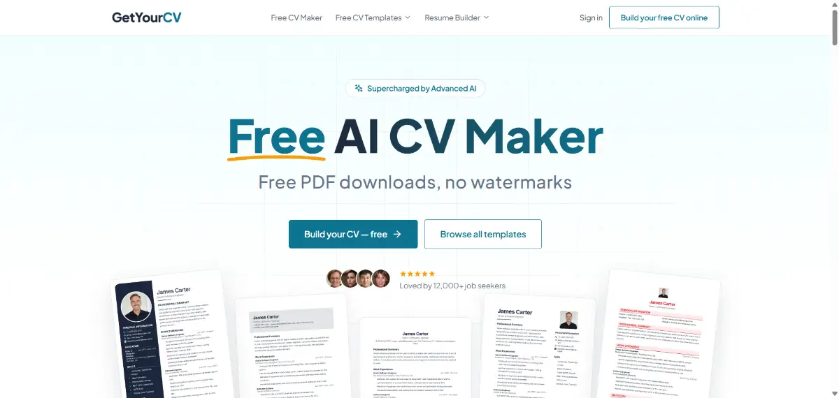 GetYourCV screenshot 1