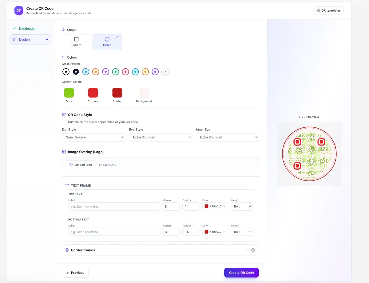 Giga QR - QR Campaign Suite screenshot 1
