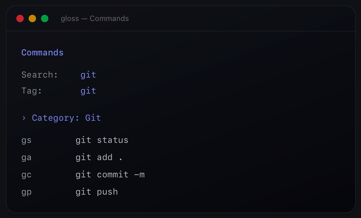 Gloss screenshot 2