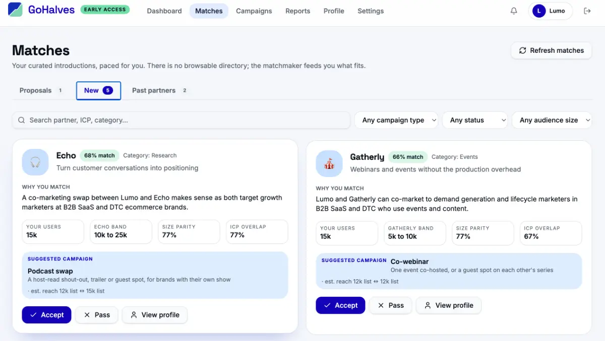 GoHalves screenshot 2