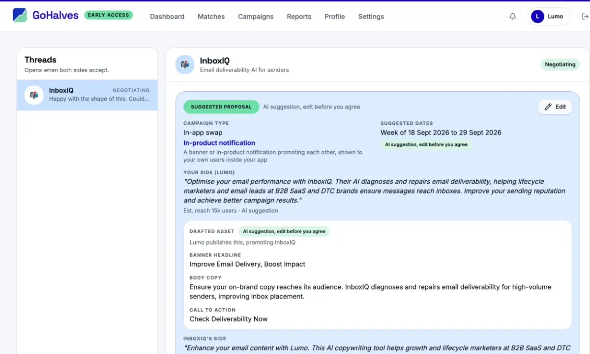 GoHalves screenshot 3