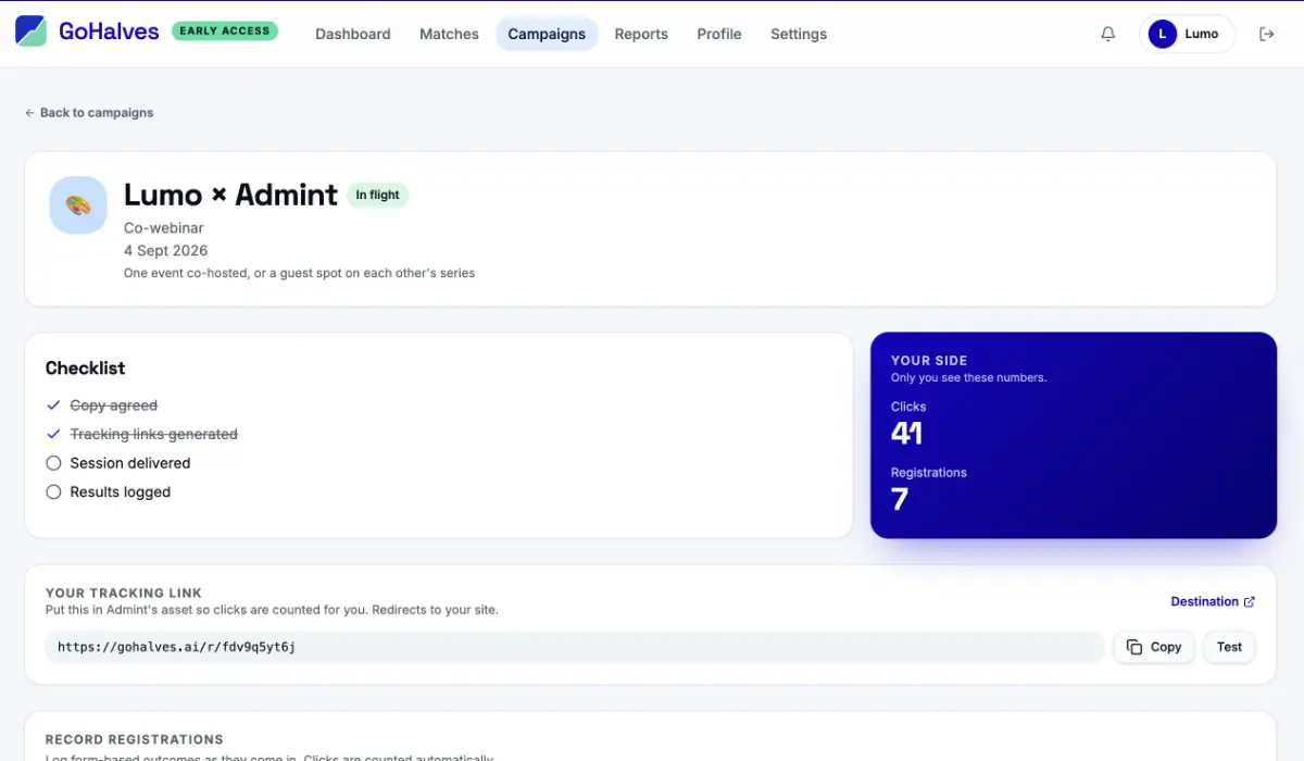 GoHalves screenshot 1