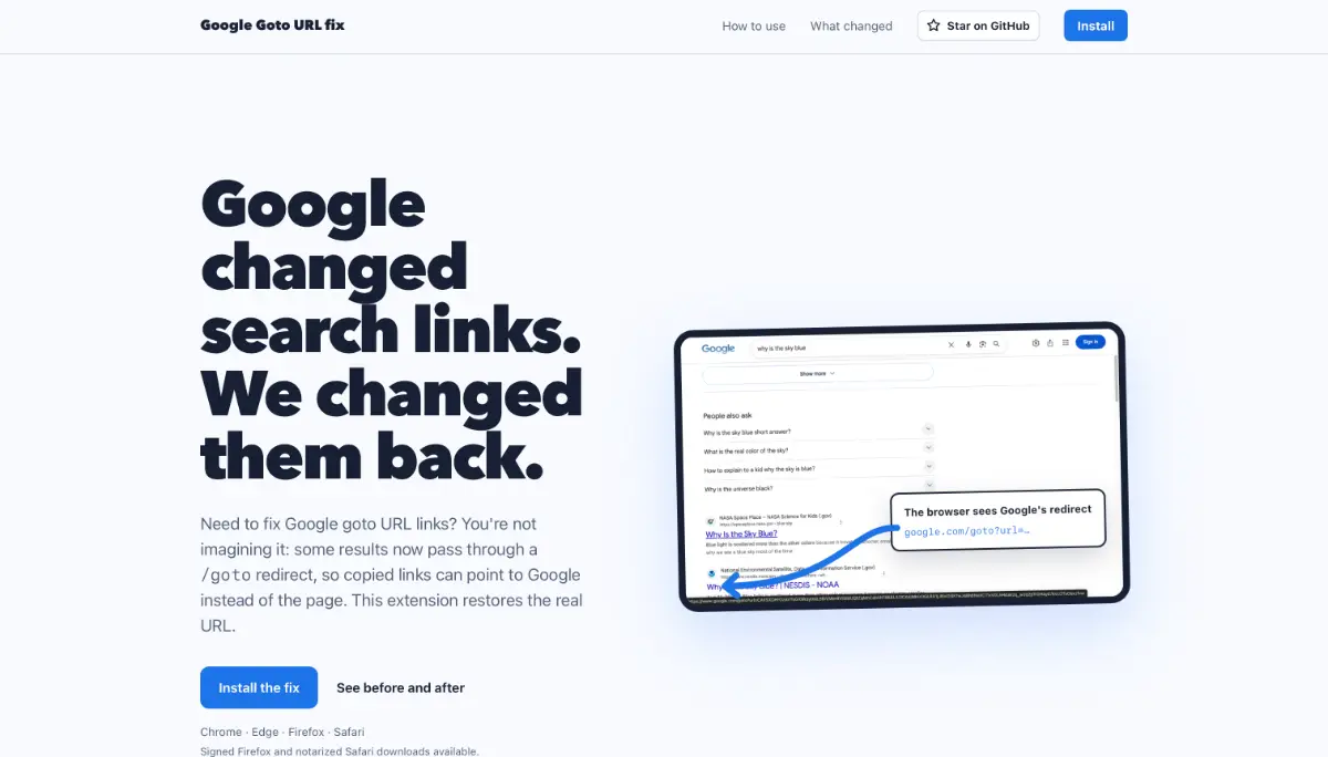 GoogleGotoUrl screenshot 2