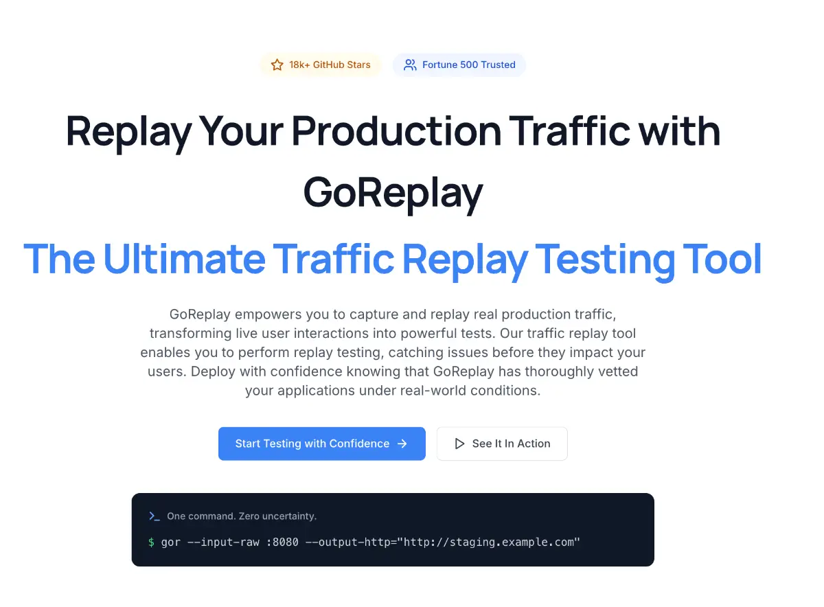 GoReplay screenshot 2