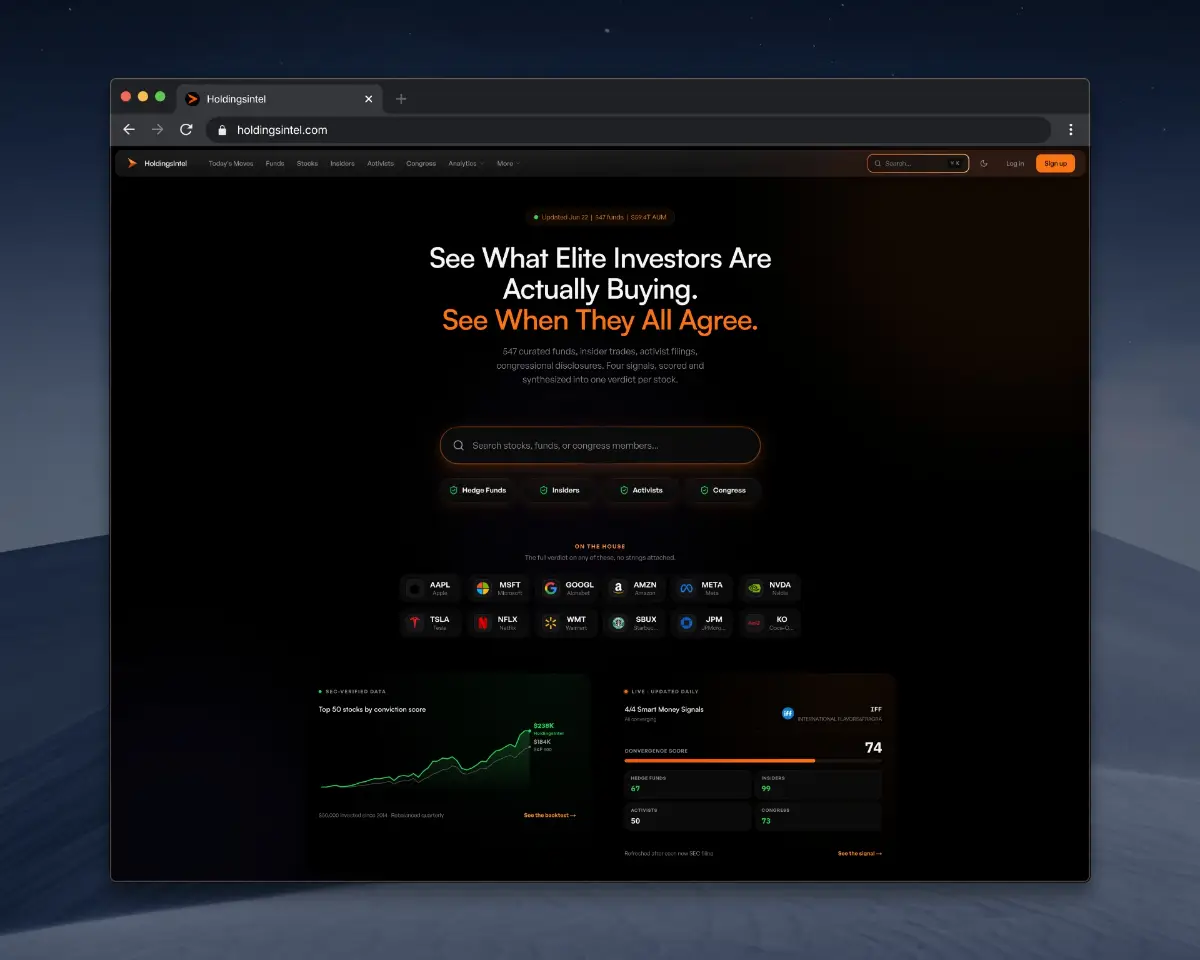 HoldingsIntel screenshot 2