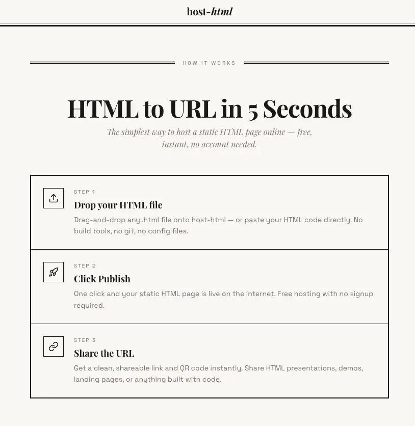 host-html screenshot 2