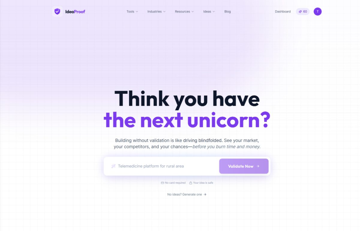 IdeaProof - AI Idea Validator screenshot 2