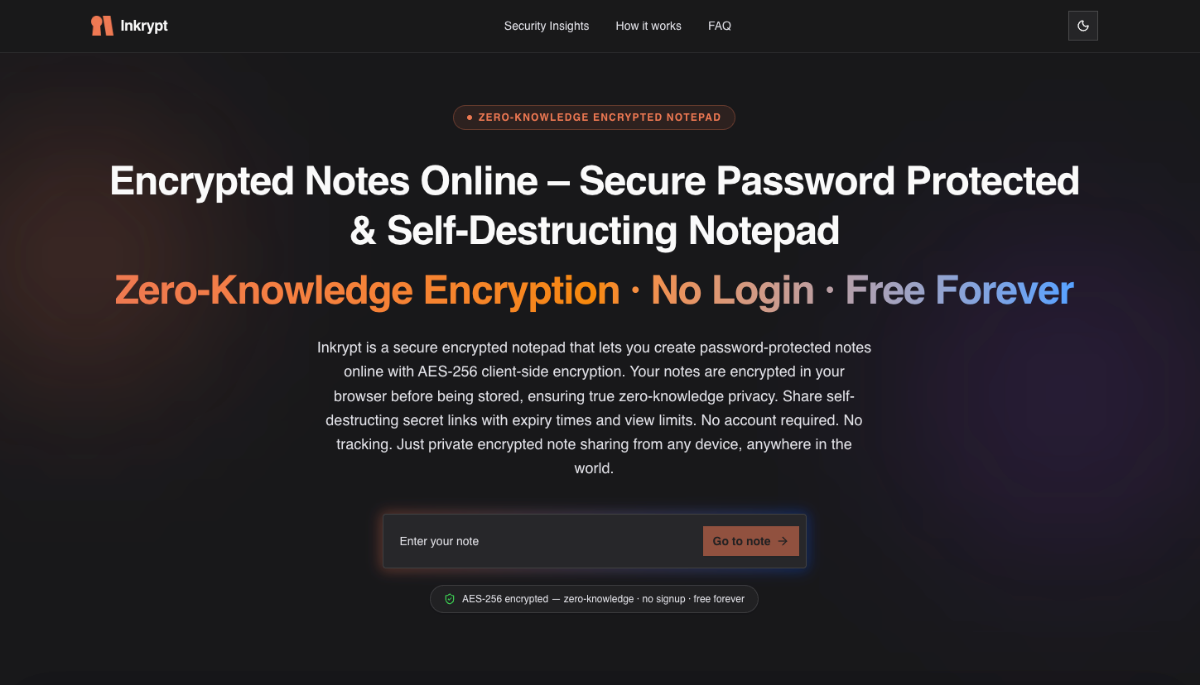 Inkrypt screenshot 2