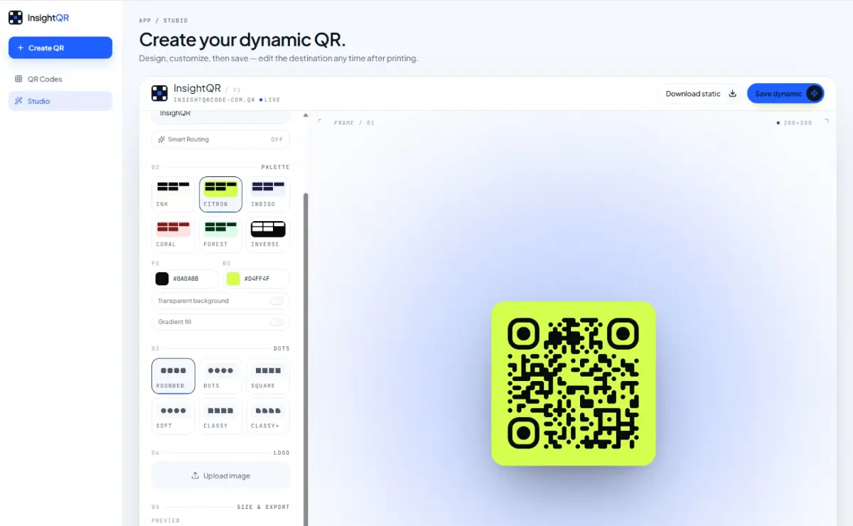 insightQR screenshot 1