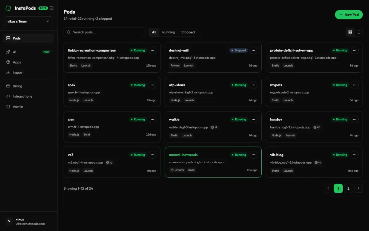 InstaPods screenshot 1