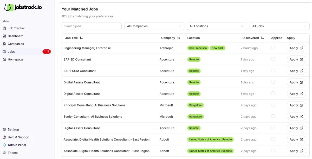 jobstrack.io screenshot 1