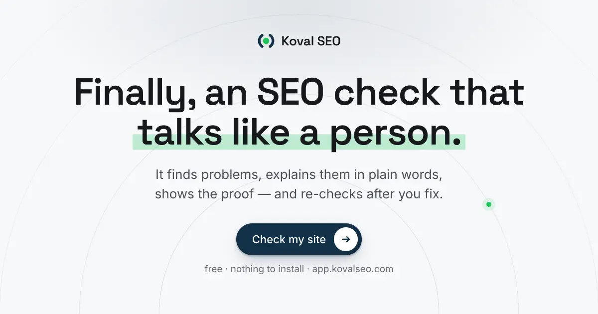 Koval SEO Console screenshot 1