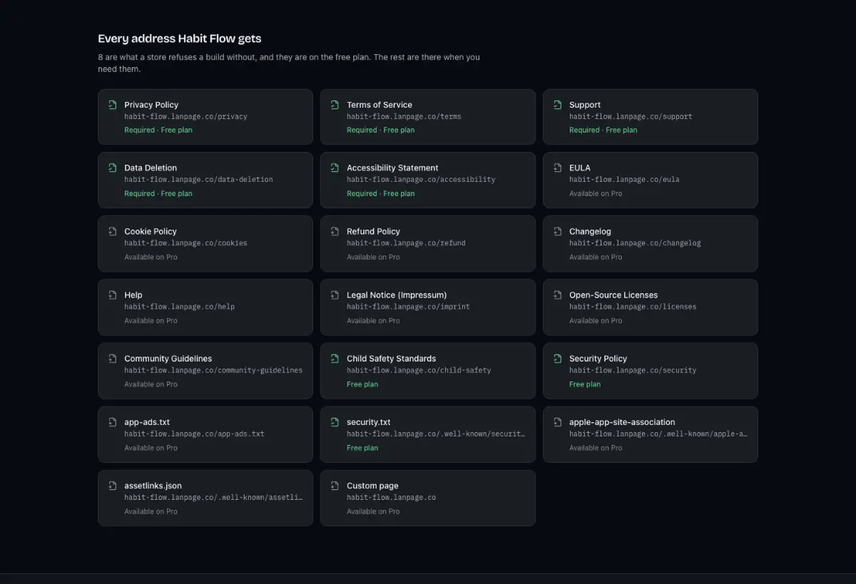 Lanpage screenshot 2