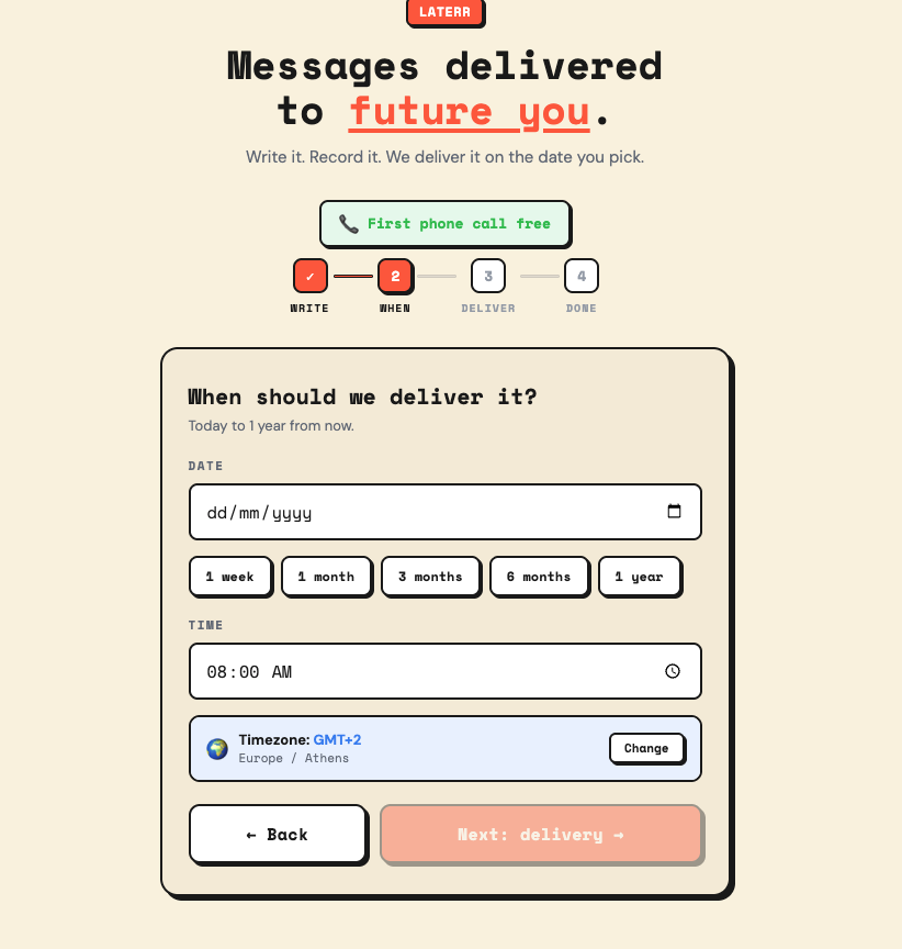 laterr.app screenshot 3