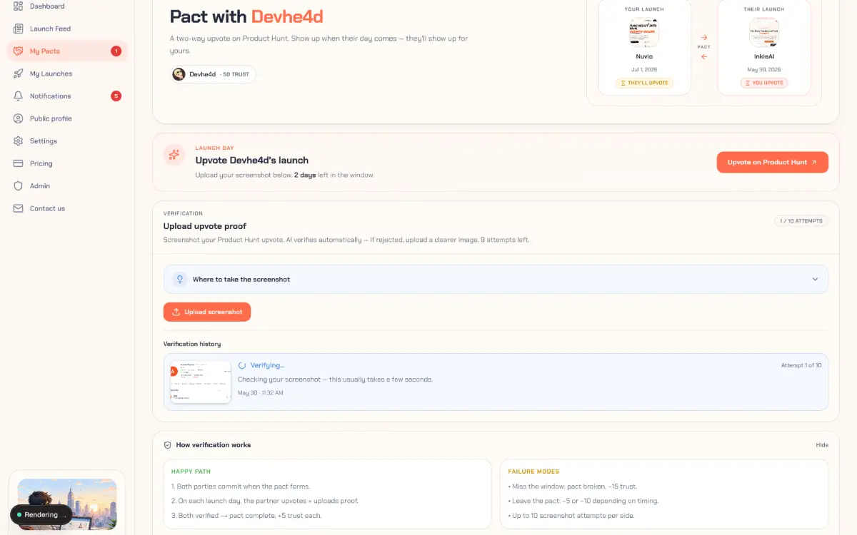 LaunchPact screenshot 3