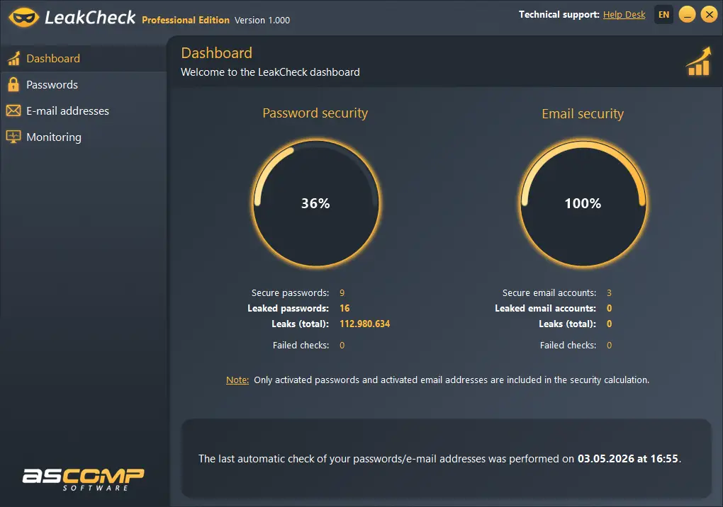 LeakCheck screenshot 1