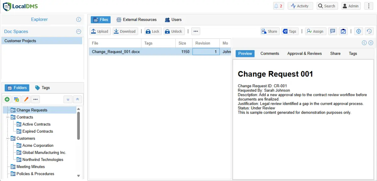 LocalDMS screenshot 1