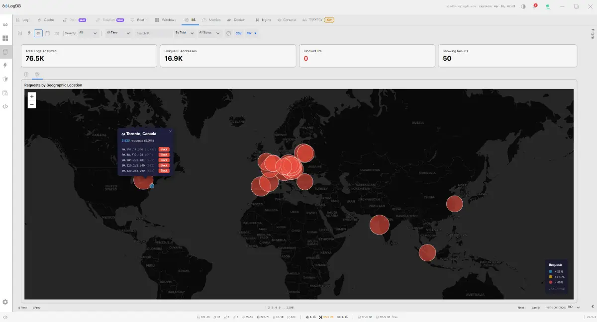LogDB screenshot 3