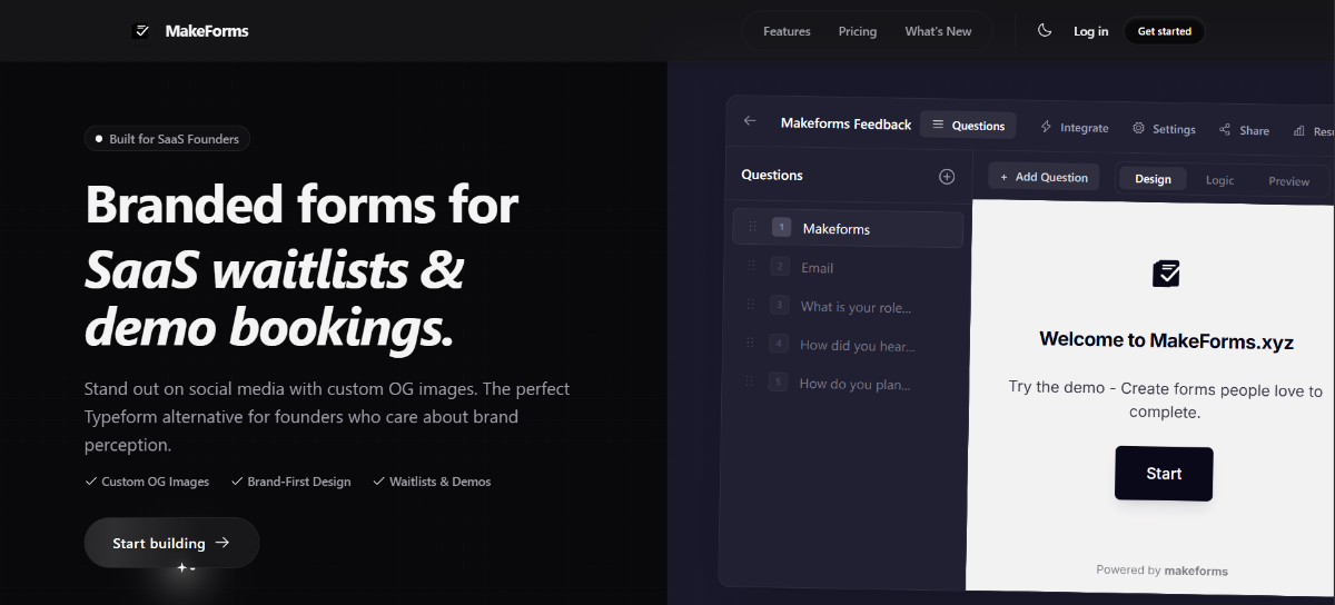 MakeForms-Brand-First Form Builder screenshot 2