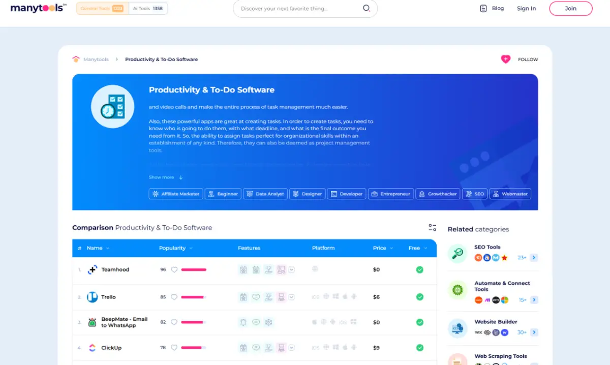 ManyTools screenshot 2