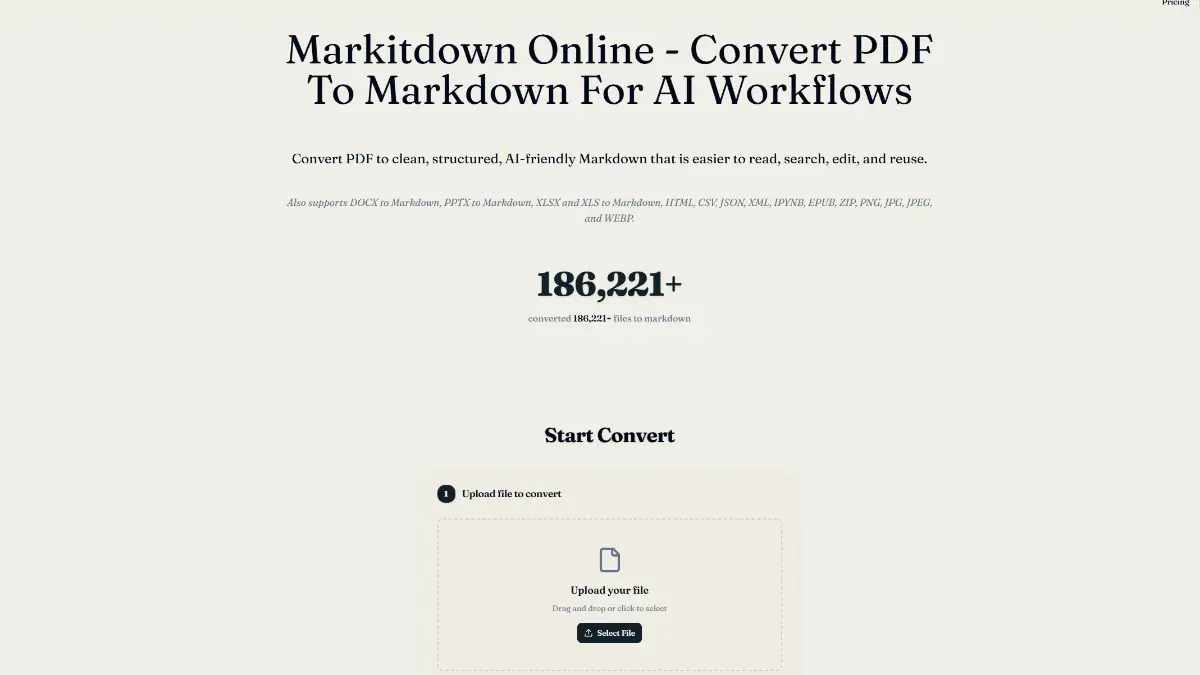 Markitdown Online screenshot 1