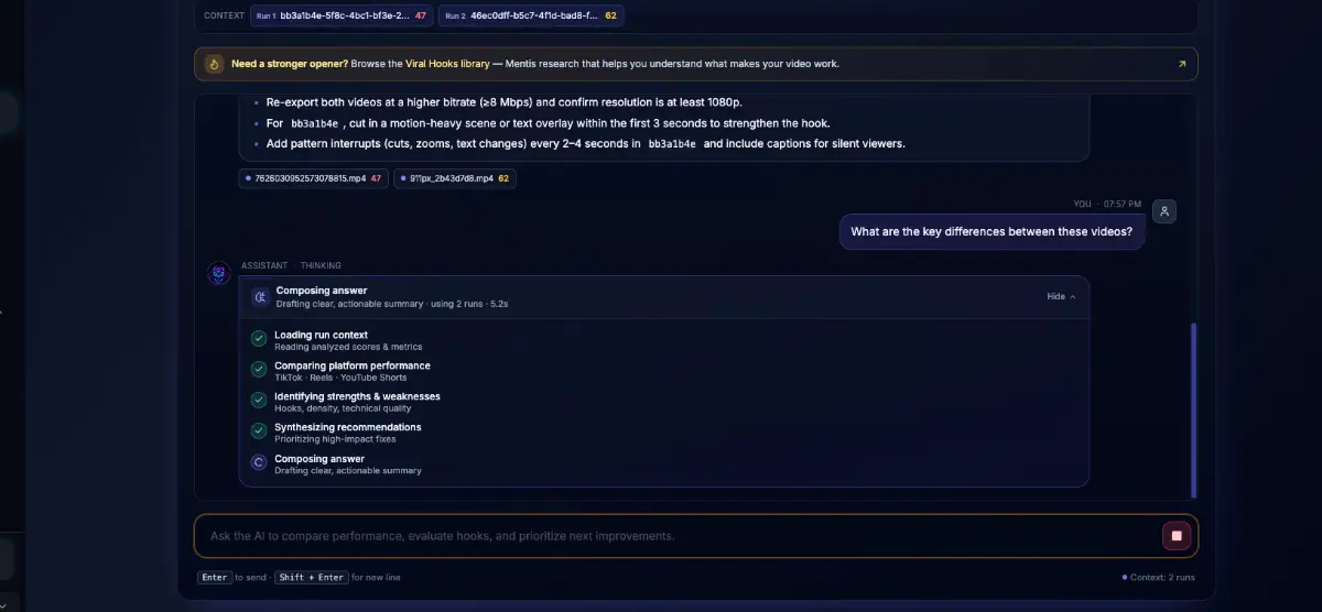 Mentis AI screenshot 2
