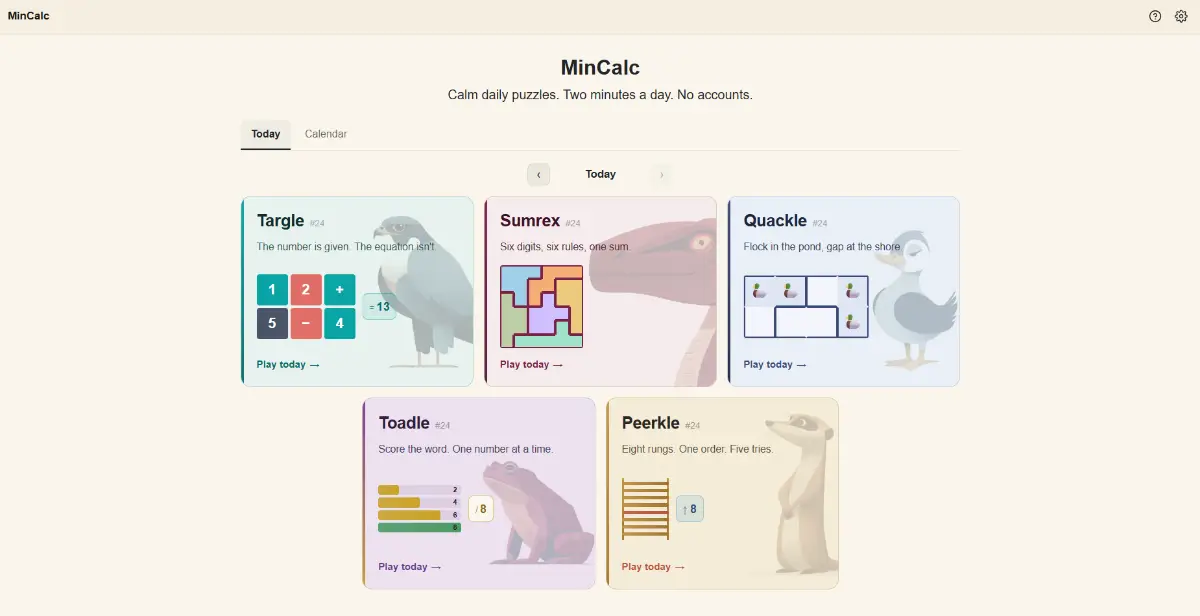 MinCalc screenshot 2