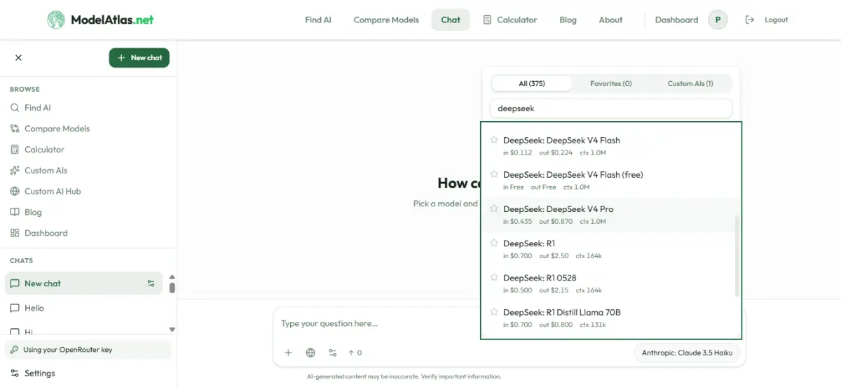 Modelatlas.net screenshot 2