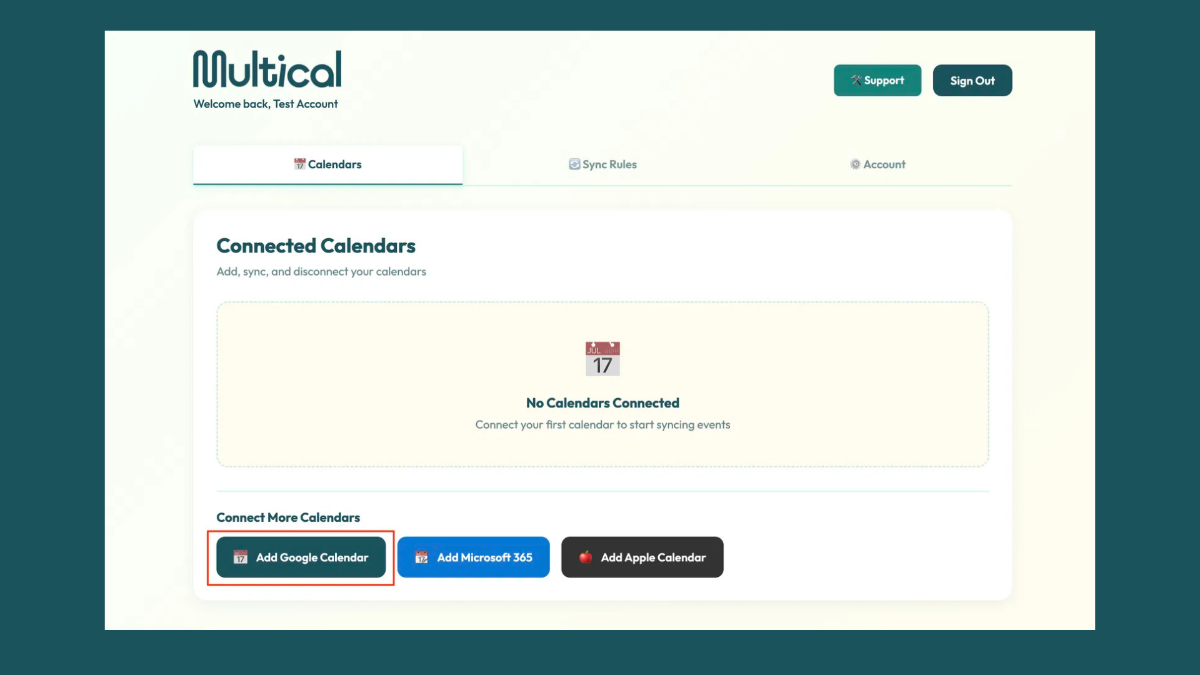 Multical screenshot 1