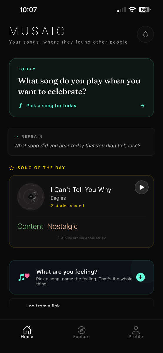Musaic - musical connections screenshot 1