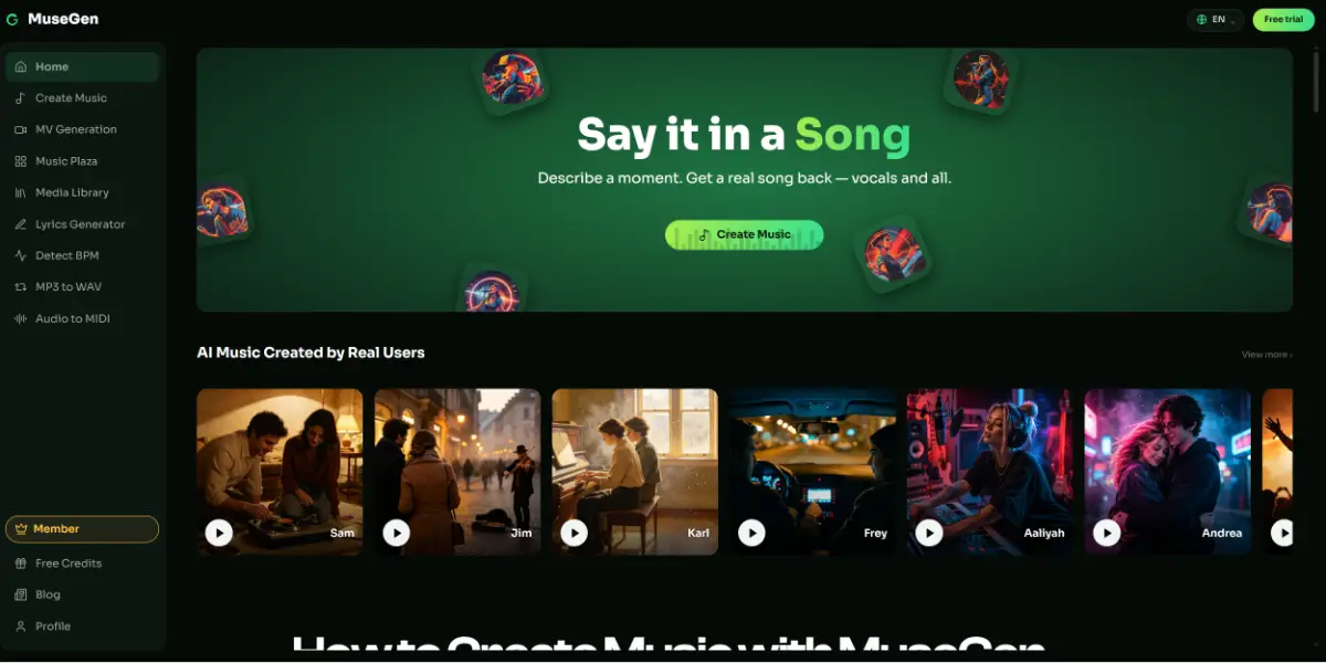MuseGen screenshot 1