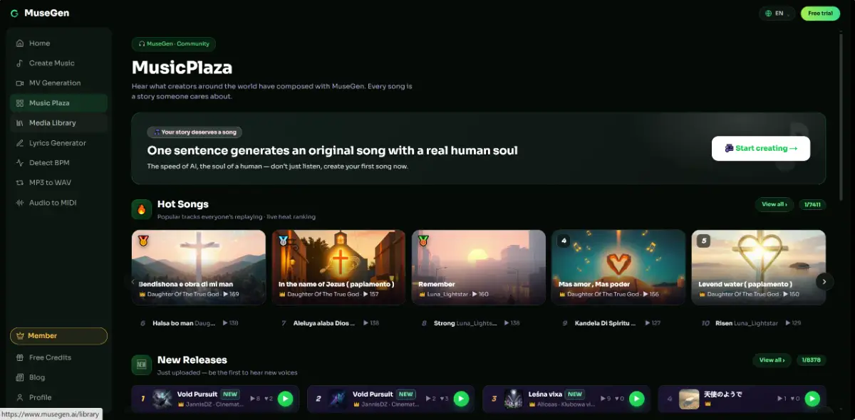 MuseGen screenshot 2