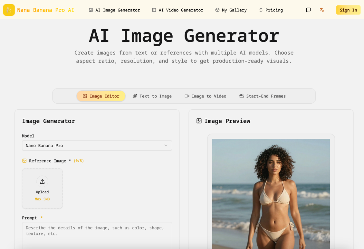 Nana Banana Pro AI product image