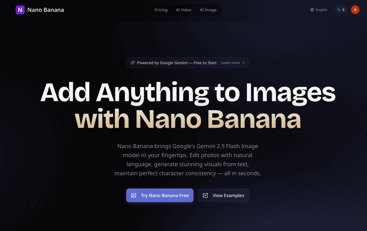 Nano Banana AI product image