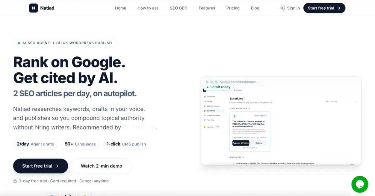 Natiad screenshot 1