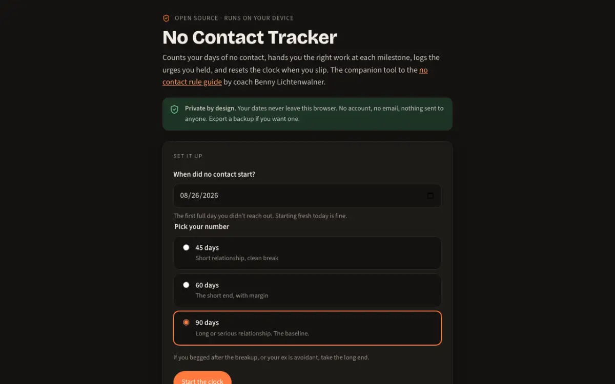 No Contact Tracker screenshot 2