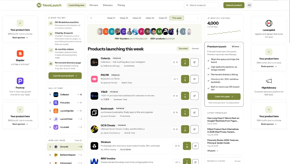 Noonlaunch screenshot 2