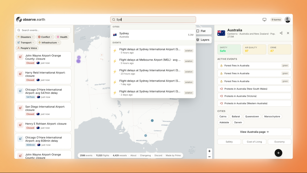 ObserveEarth screenshot 2
