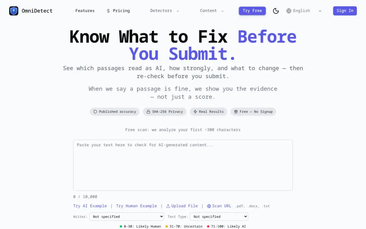 OmniDetect screenshot 1
